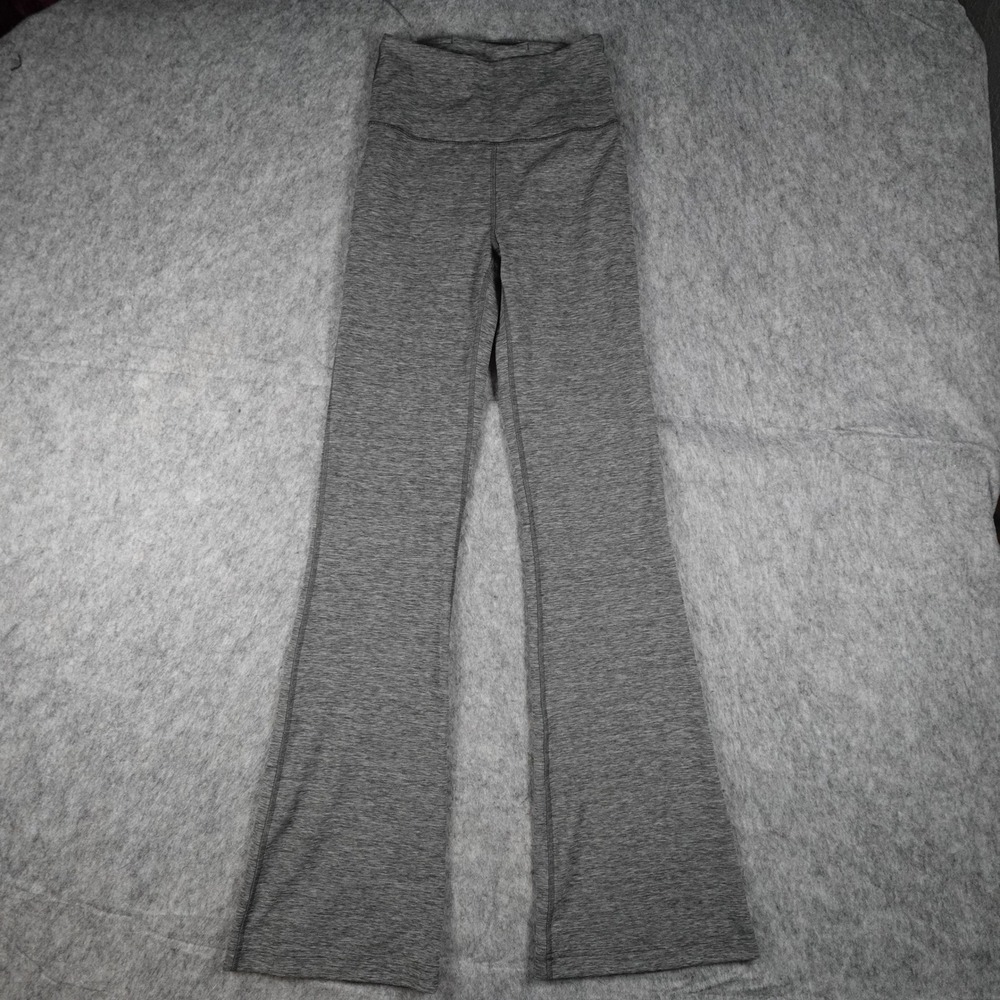 Lululemon Pants Womens 4 Grey Groove Super High Rise Flared Nulu Heathered Yoga